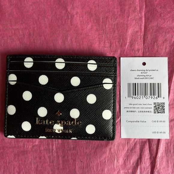 kate spade ♠️ Cheers Boxed Cardholder And Keyfob Set - Picture 4 of 13